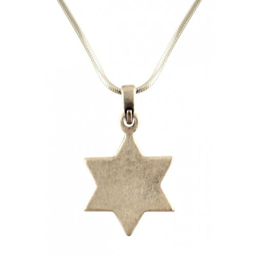 Rhodium Antique Finish Star of David Jerusalem Necklace - Culture Kraze Marketplace.com