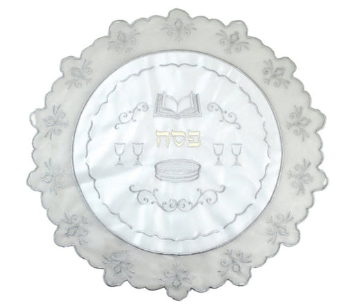 Lace Border Seder Matzah Cover with Protective Plastic - Culture Kraze Marketplace.com