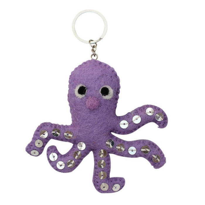 Felt Octopus Key Chain - Culture Kraze Marketplace.com
