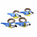Napkin Rings, Set of 4 Birds - Yellow/Blue - Culture Kraze Marketplace.com