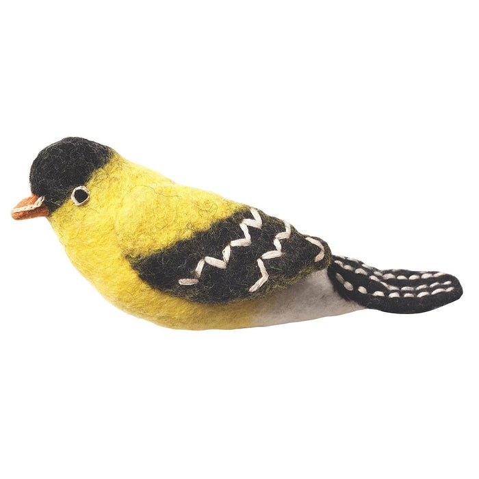 Felt Bird Garden Ornament - Goldfinch - Wild Woolies (G) - Culture Kraze Marketplace.com