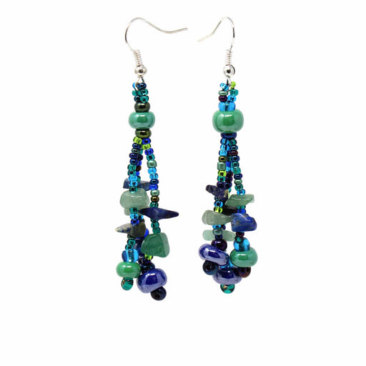Beach Ball Earrings - Green Blue - Culture Kraze Marketplace.com