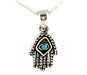 Silver and Opal Hamsa Necklace - Culture Kraze Marketplace.com