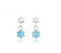 Sterling Silver Dangle Earrings - Star of David and Blue Opal - Culture Kraze Marketplace.com
