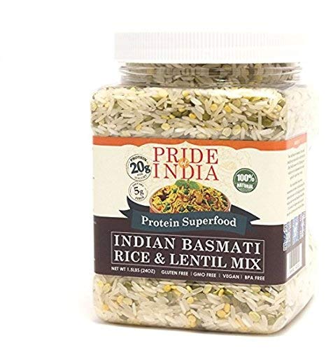Indian White Basmati Rice & Lentil Kitchari Mix - Protein Superfood Jar-0