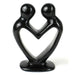 Soapstone Lovers Heart Black - 6 Inch - Culture Kraze Marketplace.com