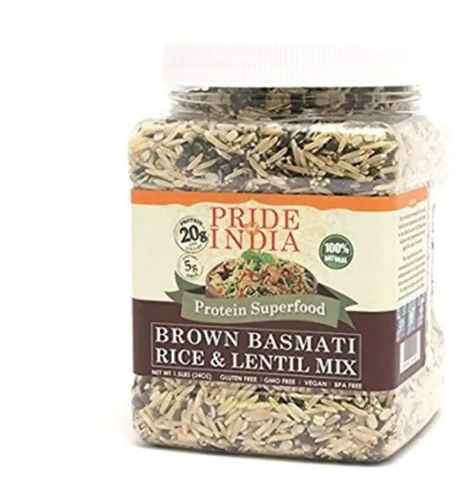 Indian Brown Basmati Rice & Lentil Kitchari Mix - Protein Superfood Jar-5