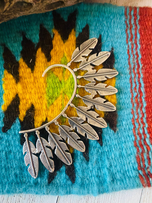 Navajo Sterling Silver Feather Cuff Earring