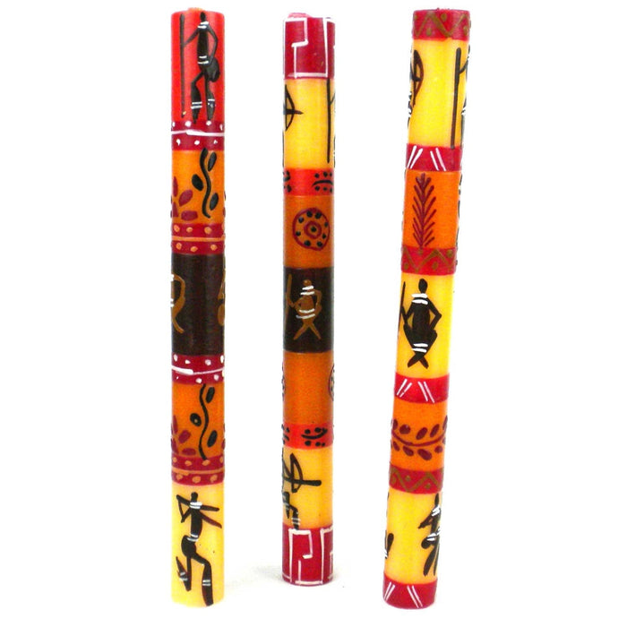 Set of Three Boxed Tall Hand-Painted Candles - Damisi Design - Nobunto - Culture Kraze Marketplace.com
