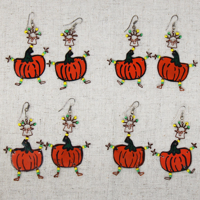 Dancing Girl Pumpkin Earrings - Culture Kraze Marketplace.com