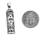 Mezuzah Necklace Pendant Sterling Silver with Cut Out Star of David - Culture Kraze Marketplace.com