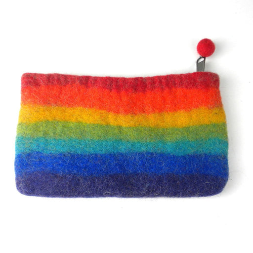 Handmade Felt Rainbow Clutch - Culture Kraze Marketplace.com