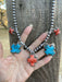 Buffalo Dancer Kingman Turquoise & Spiny Sterling Cross Beaded Necklace Signed - Culture Kraze Marketplace.com