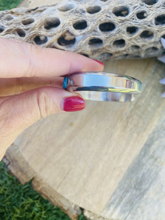 Navajo Multi Stone & Sterling Silver Inlay Cuff Bracelet