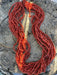 Navajo Sterling Silver Natural Coral 15 Strand Bead 36 Inch Necklace - Culture Kraze Marketplace.com