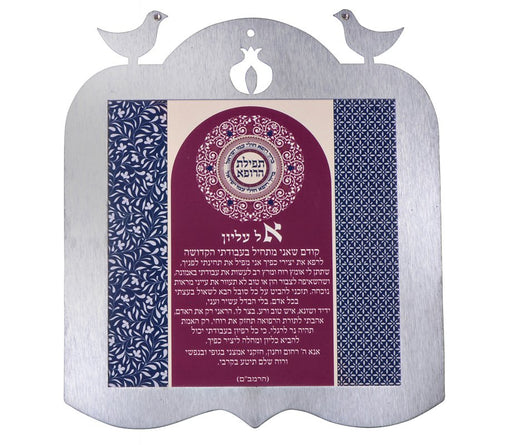 Dorit Judaica Decorative Wall Plaque Doves Frame - Physicians Prayer Hebrew - Culture Kraze Marketplace.com