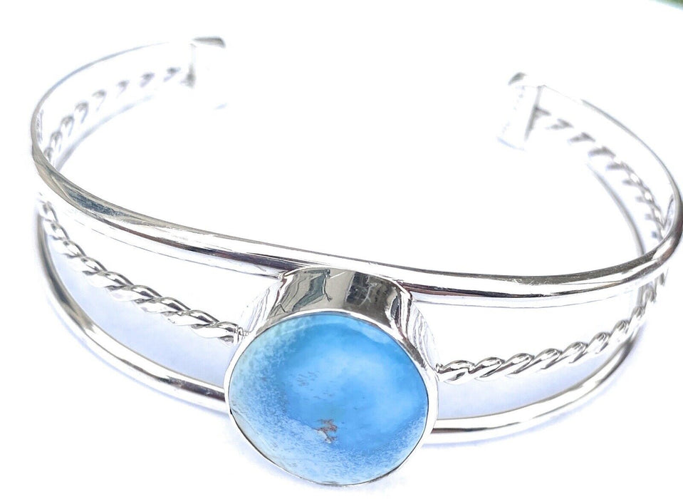 Navajo Golden Hills Turquoise Sterling Silver Cuff Bracelet