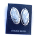 Navajo White Buffalo And Sterling Silver Post Earrings Signed - Culture Kraze Marketplace.com
