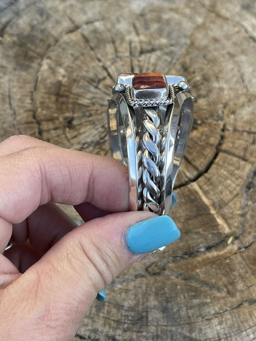 Stunning Navajo Sterling Purple Spiny Cuff Bracelet