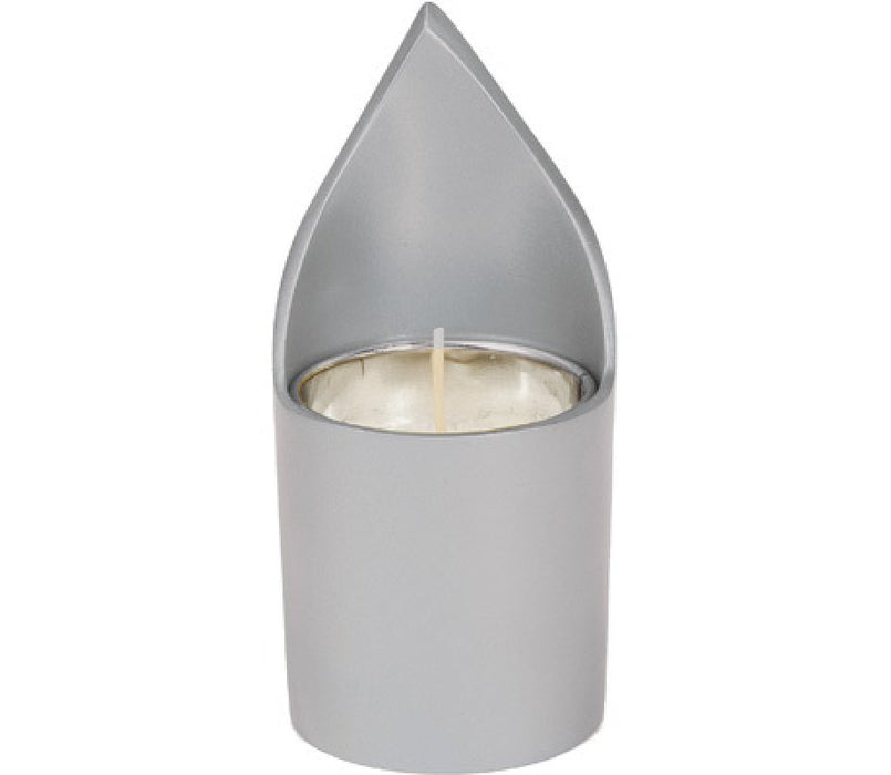 Yair Emanuel Metal Yahrzeit Memorial Candle Holder - Flame Shaped - Culture Kraze Marketplace.com