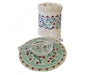Dorit Judaica Set, Honey Dish Plateת Spoon and Towel - Pomegranates - Culture Kraze Marketplace.com