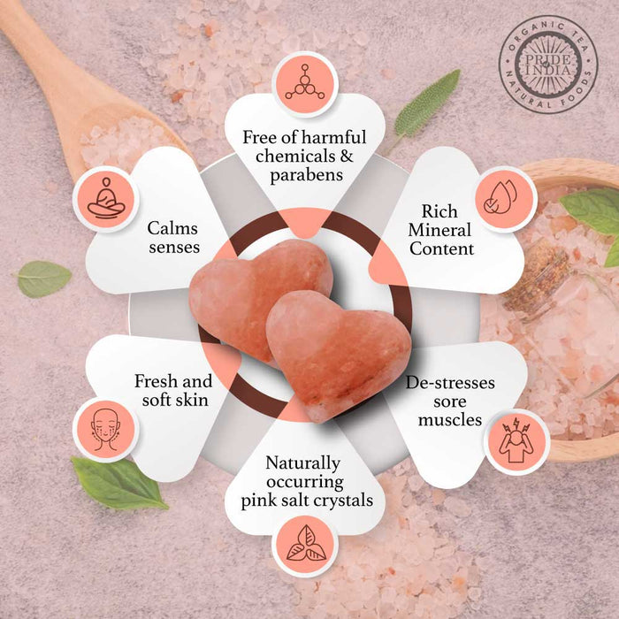 Himalayan Pink Salt Soap by Pride of India – Mineral Rich – Massage Bar/ Spa Ritual at Home – Chemical-free/Natural Occurring Salt Crystals Soap – Good for Skin/Hydrating-8