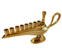 Small Aladdin Lamp Copper Chanukah Menorah, For Candles - 7 Inches - Culture Kraze Marketplace.com