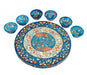 Yair Emanuel Hand Painted Wood Seder Plate with Bowls - Forest Scenes - Culture Kraze Marketplace.com