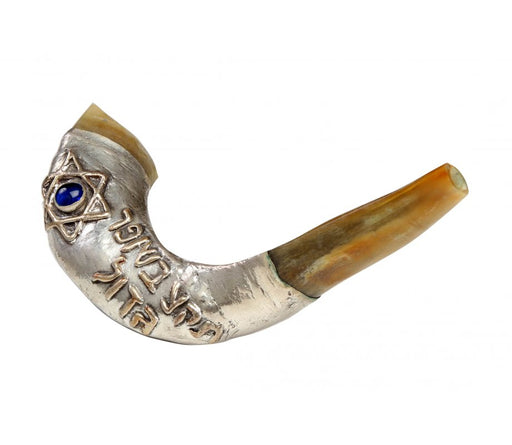 Sound the Great Shofar Blessing Silver Ram's Horn Shofar - Culture Kraze Marketplace.com