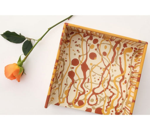 Graciela Noemi Handcrafted Passover Matzah Tray - Brown Abstract Streaks - Culture Kraze Marketplace.com