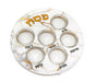 Pesach Passover Seder Plate with Six Glass Bowls - White and Gold Marble Design - Culture Kraze Marketplace.com