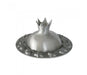 Yair Emanuel nodized Aluminum Honey Dish with Pomegranate Cover - Silver Gray - Culture Kraze Marketplace.com