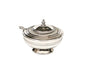 Elegant Regency Inspired Raised Honey Dish with Lid and Spoon - Silver - Culture Kraze Marketplace.com