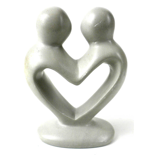 Soapstone Lovers Heart Natural - 4 Inch - Culture Kraze Marketplace.com