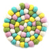 Round Easter Colors Felt Ball Trivet - Culture Kraze Marketplace.com