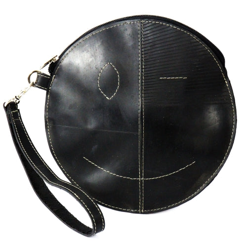Recycled Rubber Small Round Wristlet - Culture Kraze Marketplace.com