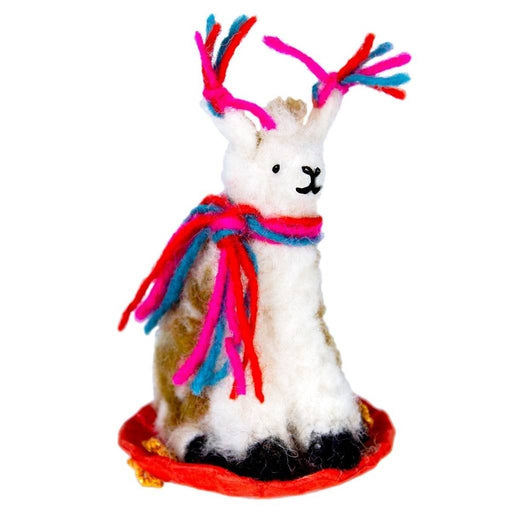 Felt Sledding Llama Ornament - Wild Woolies - Culture Kraze Marketplace.com