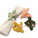 Hand-felted Cactus Napkin Rings, Set of Four Colors - Global Groove (T) - Culture Kraze Marketplace.com