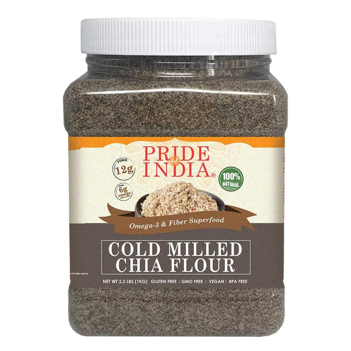 Cold Milled Raw Chia Ground - Omega-3 & Fiber Superfood Jar-0