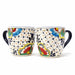 Rounded Mugs - Dots and Flowers, Set of Two - Encantada - Culture Kraze Marketplace.com