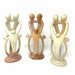 Natural Soapstone Family Sculpture - 2 Parents, 3 Children - Smolart - Culture Kraze Marketplace.com