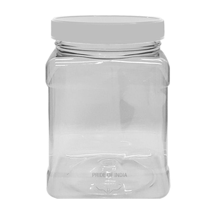 Clear PET Plastic Grip Dry/Liquid Food Storage Jars w/ Caps (Food Grade - BPA Free)-10