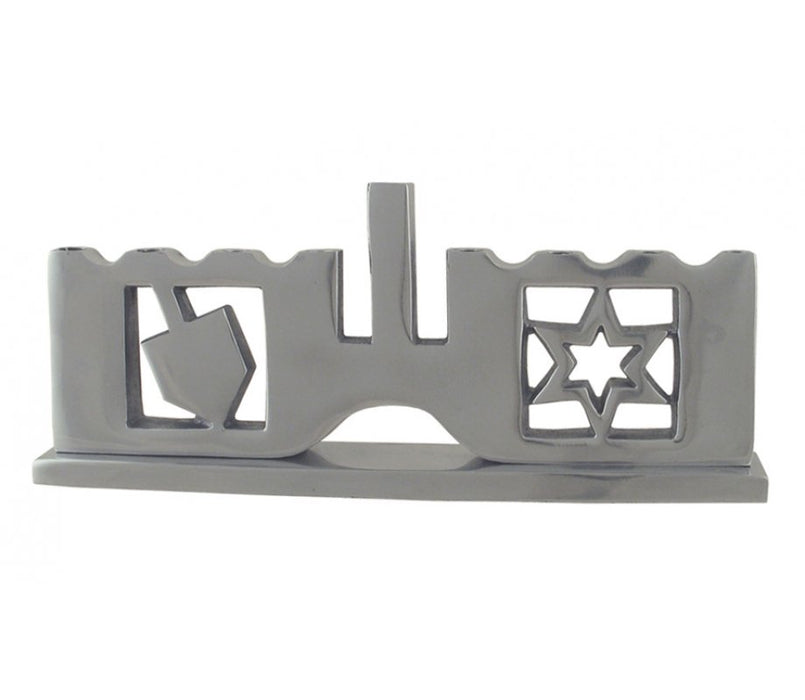 Aluminium Dreidel Design Menorah - Culture Kraze Marketplace.com