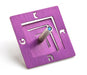 Adi Sidler Square Spiral Chanukah Dreidel Brushed Aluminum - Purple - Culture Kraze Marketplace.com