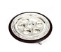 Pesach Passover Seder Plate, Silver Plate on Wood Base Small Feet - Leaf Design - Culture Kraze Marketplace.com
