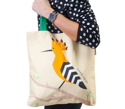 Barbara Shaw Canvas Tote Bag - Hoopoe Bird of Israel - Culture Kraze Marketplace.com
