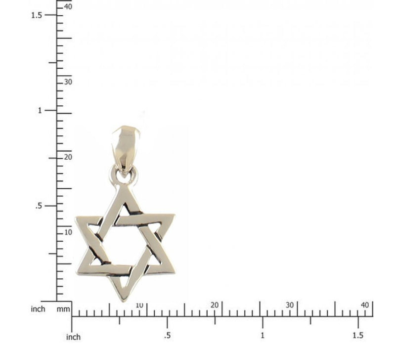Interlocking Triangles Star of David Sterling Silver Pendant with Chain - Culture Kraze Marketplace.com