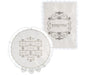 White Satin Embroidered Passover Matzah & Afikoman Set - Seder Plate Design - Culture Kraze Marketplace.com
