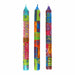 Tall Hand Painted Candles - Three in Box - Shahida Design - Culture Kraze Marketplace.com