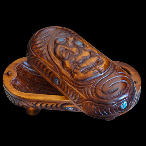 Carved Tiki Wakahuia Decorative Box - Culture Kraze Marketplace.com